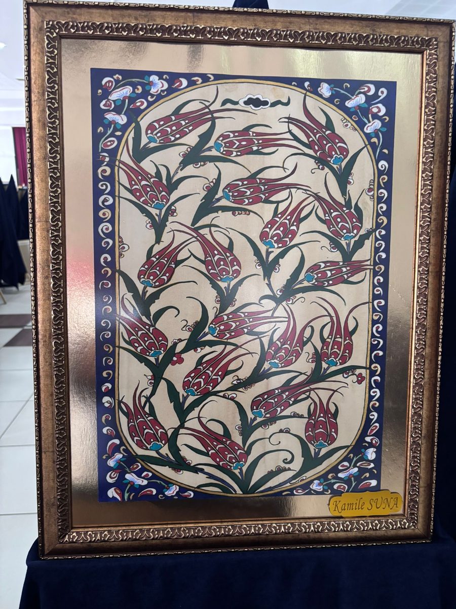 Lale desenli çini tablo